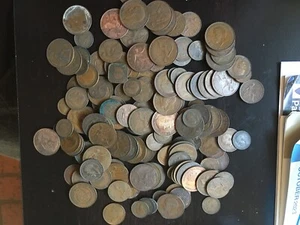 155 George V one penny coins, large copper coins - Picture 1 of 4