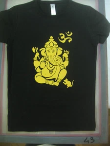 GANESH LADY FIT T-SHIRT/India/Shiva/IBIZA/Psy Trance/Electro/House/Disco/dj/GOA - Picture 1 of 1