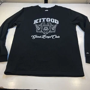 KITGOD GOOD BOYS CLUB HOUND DOG LONG SLEEVE T SHIRT Mens XL Black Streetwear - Picture 1 of 6