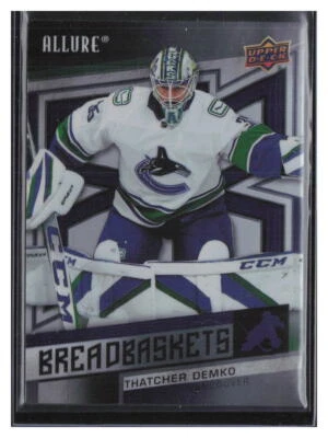 Thatcher Demko 2021-22 UD Allure Breadbaskets #BB-20 Vancouver Canucks - Image 1 of 2