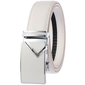 Fashion Men's Real Leather Belt Automatic Buckle Belt High Quality Waist Strap - Bild 1 von 12