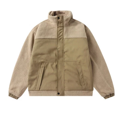 Men's Warm Winter Sherpa Jacket Polar Fleece Jacket Thermal Casual Coat Outwear - Image 1 of 4