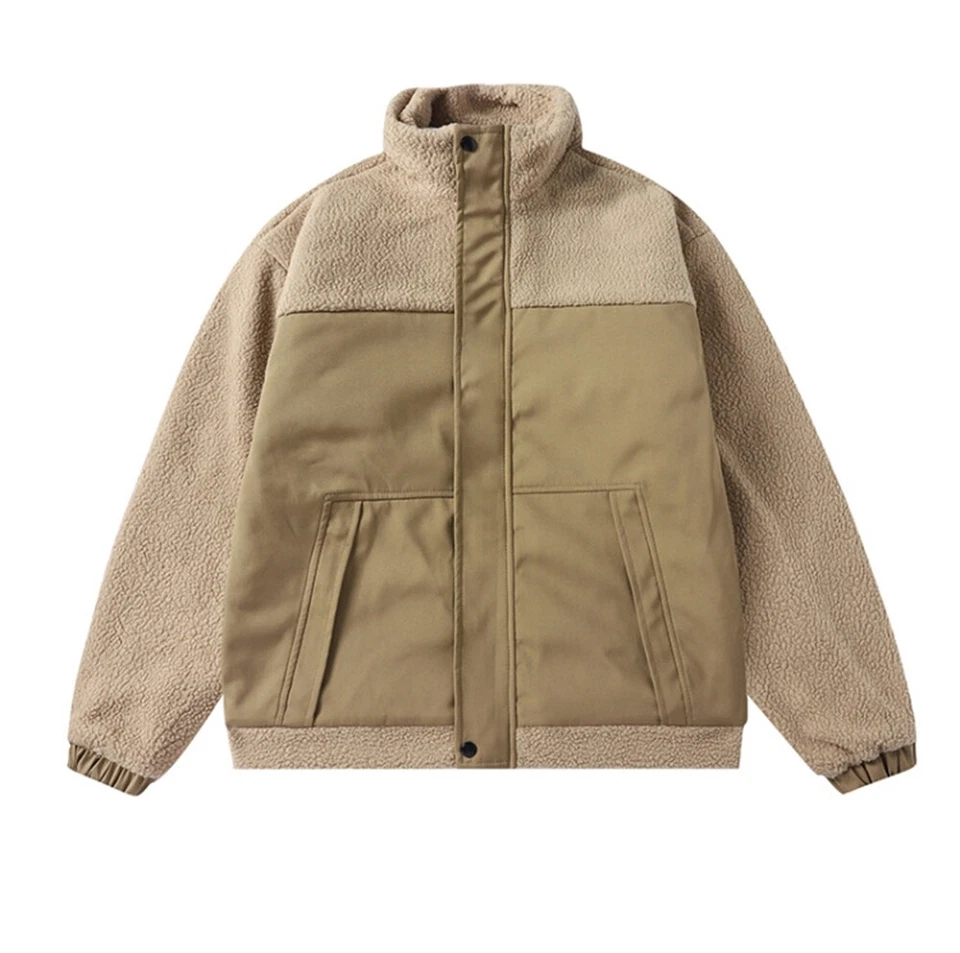 Men's Warm Winter Sherpa Jacket Polar Fleece Jacket Thermal Casual Coat Outwear - Image 1 of 4