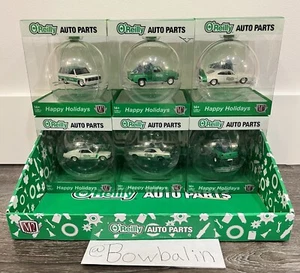 2023 M2 Machines O’Reilly Auto Parts Excl w Shipper-Christmas Ornaments Set of 6 - Picture 1 of 4