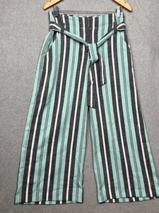 7th Avenue New York & Company Paper bag Waist Crop Wide Leg Pants 6 Office - Picture 1 of 11