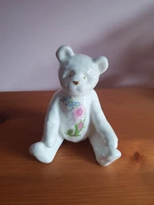 Aynsley Little Sweetheart Teddy Bear Rare Bone China Figurine Animal England - Picture 1 of 5