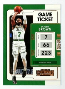 2021-22 Panini Contenders Game Ticket Bronze Parallel #34 Jaylen Brown Celtics - Imagen 1 de 3