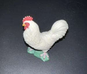 White Chicken Rooster 2" Animal Figure - 2005 Breyer Collect Farm - Picture 1 of 6