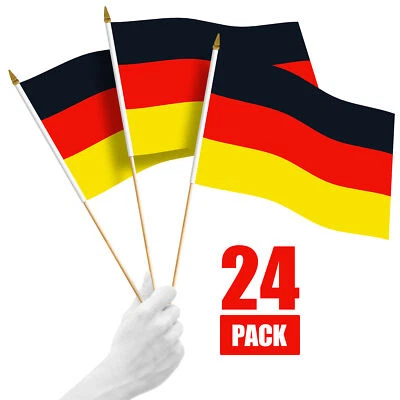 Pacote com 24 bandeiras alemãs portáteis G128 12x18 pol poliéster 150D impresso - Imagem 1 de 4
