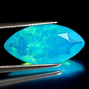 4.00 ct Grand looking Marquise (20 x 10 mm) Heated Ethiopia Blue Opal Gemstone - Picture 1 of 2