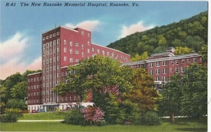Postcard The New Roanoke Memorial Hospital Roanoke, VA. Linen Unposted - Picture 1 of 2