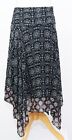 Bnwt Marks & Spencer Chiffon Black White Midi Skirt Size 10 #s3