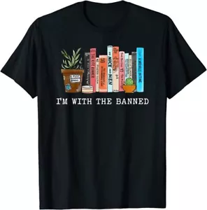 I'm with The Banned Books I Read Banned Books Lovers T-Shirt - Picture 1 of 8