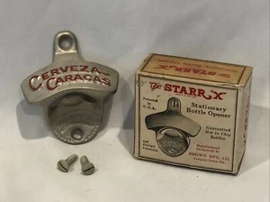 Abridor de Botellas Estacionario Cerveza Caracas Antiguo Vintage Starr X Nuevo de Edición Tornillos de Caja - Imagen 1 de 4