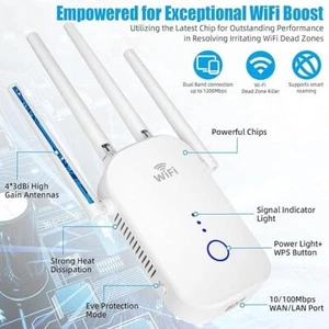 Range Extender Wifi CF-WR758AC 1200Mbps Range Extender Wifi ad Alta Velocità - Foto 1 di 6