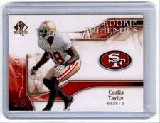 2009 SP Authentic Bronze Curtis Taylor RC 129/150 San Francisco 49ers #231