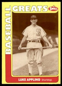 1991 SWELL BASEBALL GREATS - #3 LUKE APPLING CHICAGO WHITE SOX