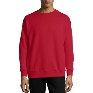 Hanes Men's Long Sleeve Ecosmart Fleece Sweatshirt, Deep Red, Large - Picture 1 of 6