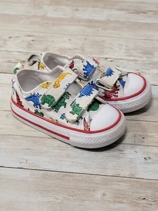 CONVERSE All Star 2V Dinosaur Low Top SneakersToddler Size 5 Infant Multi Color - Picture 1 of 10