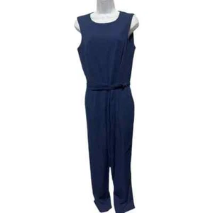Antonio Melani NWT barbara crepe sleeveless jumpsuit deep cobalt size 8 - Picture 1 of 7