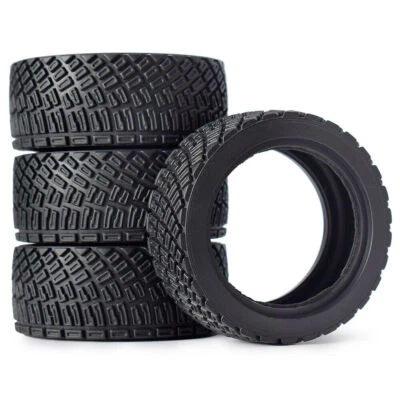 Austar 4PCS 67mm RC Car Rubber Wheel Tires for 1/10 Rolly WLtoys 1/14 144001 Car - Image 1 of 4