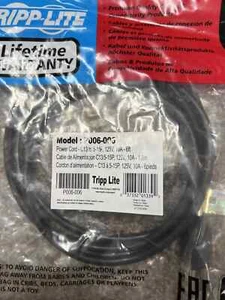 Tripp Lite P006-025 Cavo di Prolunga di Alimentazione, da C13 a 5-15P, 120V, 10A, 25 Ft - Foto 1 di 2