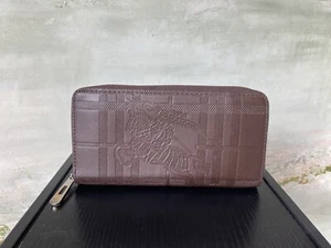 Burberry Wallet Women Brown Long Zipped Wallet - Picture 1 of 15