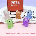 2Pcs Cartoon Luminous Mini Mouse Ornament Cute Resin Decoration Accessories q-2