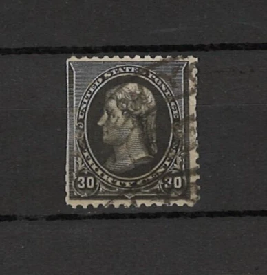 Jefferson SC#228 30 centavos negro EE. UU. 1890. Usado. Cancelado. NG. Parte trasera limpia. Foto 1 de 2