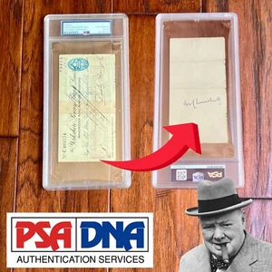 WINSTON S. CHURCHILL * PSA * Autograph BANK CHECK Endorsement Signed * UK PM - Picture 1 of 13
