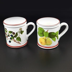Denby England ZWEI Steingut Brombeer & Birne Becher Tassen 80er Vintage Brombeeren - Bild 1 von 8