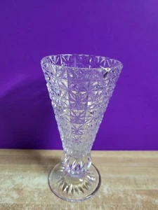 Cut glass Vase- 8 inches tall - Picture 1 of 2