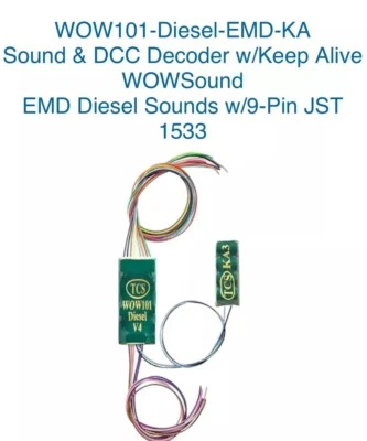 TCS WOWDiesel WOW101-KA Diesel DCC Sound Decoder 9-pin JST Connector Version 4 - Image 1 of 4