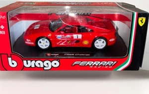 Bburago 1:24 Ferrari F355 Challenge Red #1 Racing Diecast Model Car 18-26306 - Picture 1 of 6