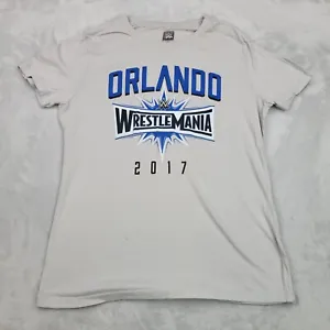 WWE Shirt Women XXL Grey Cotton Crew Wrestling Short Sleeve Orlando Wrestlemania - Picture 1 of 8