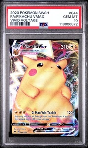 PSA 10 – 2020 Pokémon Vivid Voltage Pikachu VMAX #044 – GEM MINT - Picture 1 of 2