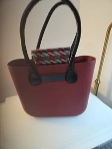 O Bag Obag Large Tote Dark Pink Made in Italy - Picture 1 of 21