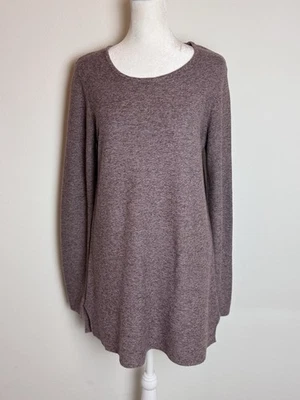 SAHALIE 紫色 Marl Seed 针织经典休闲棉混纺毛衣 M 码 — 第 1/4 张图片