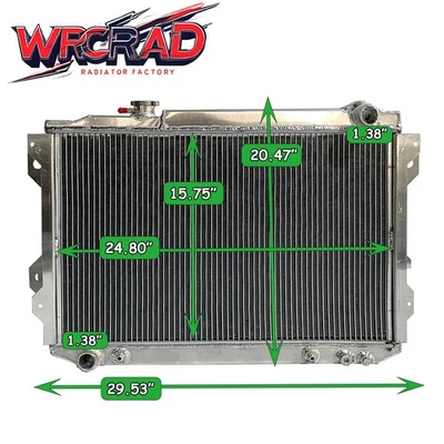 DPI1424 Aluminum Radiator For Mazda B2600 2.6L L4 1989 1990 1991 1992 1993 AT/MT - Image 1 of 4