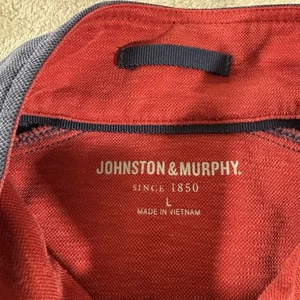 Johnston & Murphy Pullover Sweater Mens Large Quarter Zip Casual Made In Peru - Picture 1 of 7