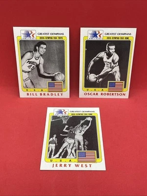 Jerry West, Oscar Robertson, Bill Bradley 1983 History's Greatest Olympians NMMT - Imagem 1 de 2