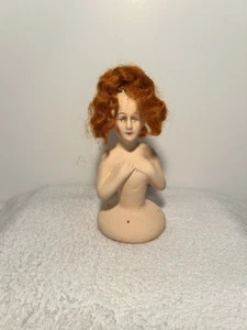 Antike 20er Jahre Deutsche Boudoir Half Doll Art Deco Germany mit Ersatzhaar - Bild 1 von 19
