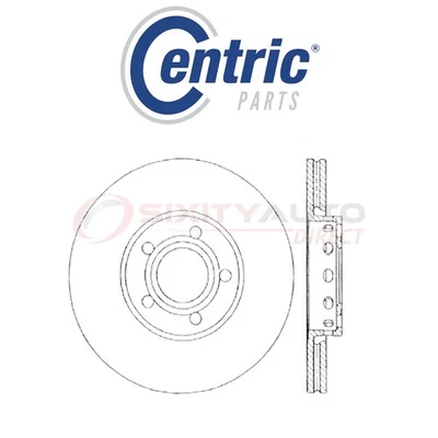 Centric Drilled Disc Brake Rotor for 1998-2005 Volkswagen Passat 1.8L 2.0L cd Foto 1 de 4
