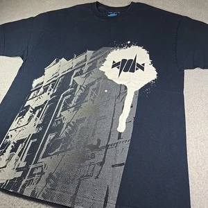 Recon Streetwear Graffiti T-Shirt Men's Size XL Black Made in USA Brooklyn - Picture 1 of 13