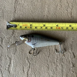 4,5” VINTAGE BAGLEY’S SMALL FRY NATURAL SHAD ANGELKÖDER Silver Rainbow & Black - Bild 1 von 11