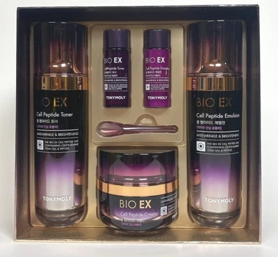 TONYMOLY BIO EX Cell Peptide Skincare 3-Piece Set Toner Emulsion Cream K-Beauty - Image 1 of 4