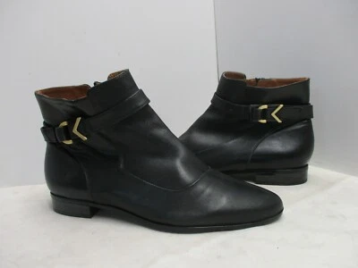 Calvin Klein Ferryn Black Leather Zip Ankle Boots Womens Size 8.5  - Image 1 of 4