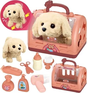 TEUVO Pet Care Play Set Robot Dog Toys for Kids 12Pcs Puppy Toy Walk... - Picture 1 of 8