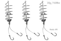 4pcs Carp Spring Fishing Feeder 6g Fishing Rig Hook #6 Bait Fishing Tackle