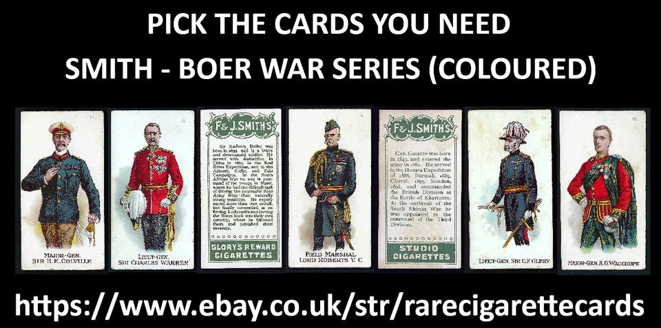SMITH - BOER WAR SERIES (COLOURED) - PICK THE CARDS YOU NEED - Image 1 of 1